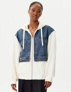 DESIGUAL Суитшърт Trucker 25WWSK06 Екрю Loose Fit