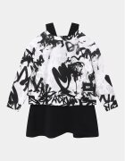 DKNY Плетена рокля D32888 D Черен Regular Fit