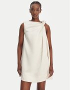Eleh Коктейлна рокля SS260328 Бял Relaxed Fit