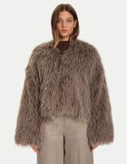 Eleh Кожено палто Grigio Fango EFW250306 Regular Fit