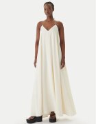 Eleh Лятна рокля SS260102 Екрю Regular Fit