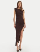 Elisabetta Franchi Коктейлна рокля AB-906-61E2-450 Кафяв Regular Fit