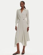 Elisabetta Franchi Рокля тип риза AB86552E2 E84 Екрю Regular Fit