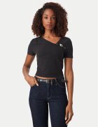 GUESS Блуза W6YP33 K4383 Черен Slim Fit