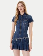 GUESS Дънкова рокля W5YK71 D4H1D Regular Fit