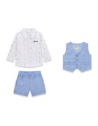 GUESS Комплект риза елек и текстилен панталон I6RG12 WF6P0 Regular Fit