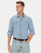 GUESS Риза 183286 Син Classic Fit