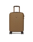 GUESS Самолетен куфар за ръчен багаж Latona Tavel TWHK92 11983 Тъмнобежов