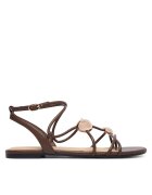 GUESS Сандали FLTTAB ELE03 Кафяв