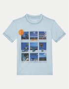 GUESS Тишърт L5GI11 K8HM4 Светлосиньо Regular Fit