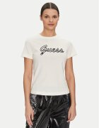 GUESS Тишърт V5GI02 K9RM1 Екрю Slim Fit