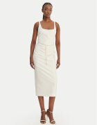 HUGO Коктейлна рокля Kankeni 50558191 Екрю Slim Fit
