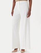 HUGO Текстилни панталони Huzili 50558131 Екрю Wide Leg
