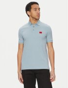 HUGO Тениска с яка и копчета Dereso232 50490770 Светлосиньо Slim Fit
