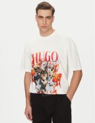 HUGO Тишърт Dugie 50538259 Екрю Oversize