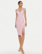Imperial Коктейлна рокля A9990001R Розов Slim Fit
