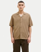 Jack & Jones Тениска с яка и копчета Orion 12268226 Екрю Relaxed Fit