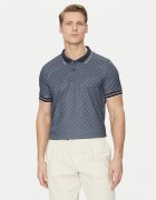 Joop! Тениска с яка и копчета 30044677 Тъмносин Modern Fit