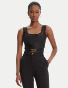 JUST CAVALLI топ Crop Element 79PAM2A6 Черен Slim Fit