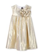 KARL LAGERFELD KIDS Елегантна рокля Z30474 D Златист Regular Fit