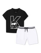 KARL LAGERFELD KIDS Комплект тишърт и панталонки Z31074 Regular Fit