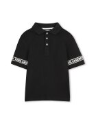 KARL LAGERFELD KIDS Тениска с яка и копчета Z31099 S Черен Regular Fit