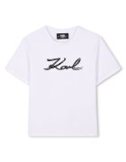 KARL LAGERFELD KIDS Тишърт Z30485 D Бял Regular Fit