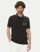 La Martina Тениска с яка и копчета Adrian MAP009 PK001 Regular Fit