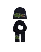 Lacoste Комплект шал и шапка RB1515-00 Тъмносин