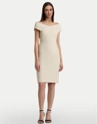 Lauren Ralph Lauren Коктейлна рокля 253936390002 Екрю Slim Fit