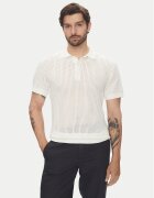 Lindbergh Тениска с яка и копчета 30-804126 Екрю Relaxed Fit