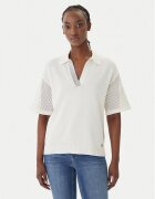 Liu Jo Sport Тениска с яка и копчета TA6110 MS71G Екрю Regular Fit