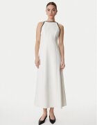 Marella Коктейлна рокля Sapore 2613221113 Екрю Regular Fit