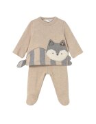 Mayoral Комплект блуза и ританки 2558 Бежов Regular Fit