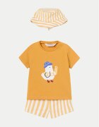 Mayoral Комплект тениска и бански слипове 1620 Жълт Regular Fit