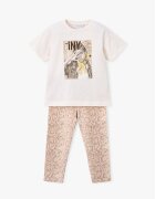 Mayoral Комплект тишърт и клин 3727 Бежов Regular Fit