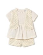 Mayoral Комплект тишърт и панталонки 1239 Бежов Regular Fit