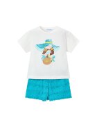 Mayoral Комплект тишърт и панталонки 3231 Електриков Regular Fit