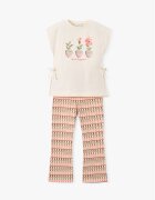 Mayoral Комплект топ и клин 3728 Бежов Regular Fit