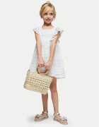 Mayoral Лятна рокля 3924 Екрю Regular Fit