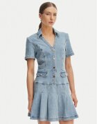 Morgan Дънкова рокля 251-RTALA Светлосиньо Slim Fit