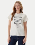 Mustang Тишърт Rosewood 1016758 Екрю Regular Fit