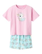 NAME IT Комплект тишърт и панталонки Zosanna 13239682 Светлосиньо Regular Fit