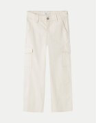 NAME IT Текстилни панталони 13220718 Екрю Wide Leg