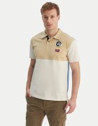 Napapijri Тениска с яка и копчета E-Reflect NP0A4H4B Екрю Relaxed Fit