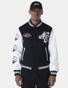 New Era Яке бомбър Essential Black Varsity 60596264 Regular Fit