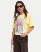 Only Тишърт Vivvi 15346761 Светложълт Regular Fit