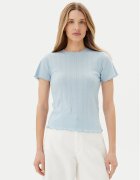 Pieces Тишърт Fia 17155480 Светлосиньо Regular Fit