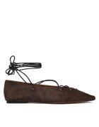 Polo Ralph Lauren Балеринки Suede Lace-Up Pointed Ballet Flat 818P15775001