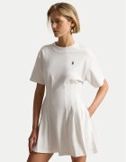 Polo Ralph Lauren Ежедневна рокля 211A96342002 Бял Slim Fit